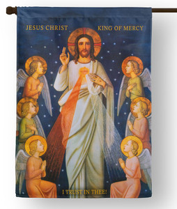 King of Divine Mercy Outdoor House Flag King of Divine Mercy Outdoor House Flag
