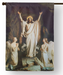 The Resurrection by Carl Bloch Outdoor House Flag The Resurrection by Carl Bloch Outdoor House Flag