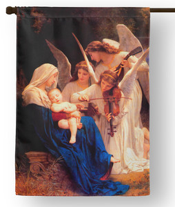 Song of the Angels Outdoor House Flag Song of the Angels Outdoor House Flag