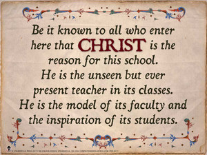 "Christ is the Reason For This School" 3' x 5' Vinyl Banner "Christ is the Reason For This School" 3' x 5' Vinyl Banner