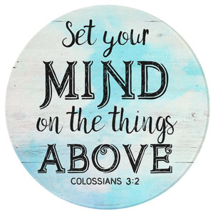 "Set Your Mind" Round Glass Cutting Board "Set Your Mind" Round Glass Cutting Board