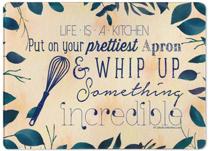 Life is a Kitchen Rectangular Glass Cutting Board Life is a Kitchen Rectangular Glass Cutting Board