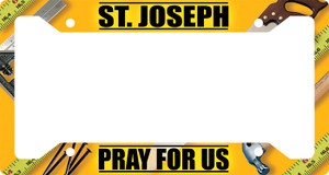 St. Joseph Pray for Us Plate Frame St. Joseph Pray for Us Plate Frame
