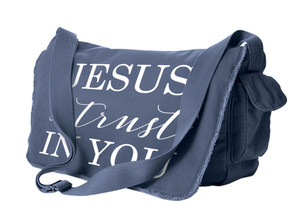 Jesus, I Trust in You Blue Messenger Bag Jesus, I Trust in You Blue Messenger Bag