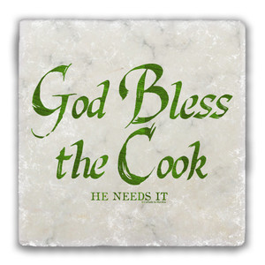 God Bless the Cook (He Needs It) Tumbled Stone Coaster God Bless the Cook (He Needs It) Tumbled Stone Coaster
