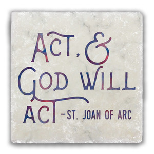 "Act" Tumbled Stone Coaster "Act" Tumbled Stone Coaster