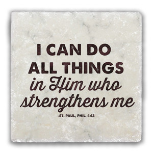 "I Can Do All Things" Tumbled Stone Coaster "I Can Do All Things" Tumbled Stone Coaster