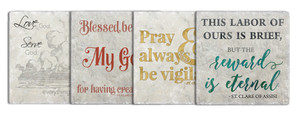 St. Clare Tumbled Stone Coaster Set (Pack of 4)