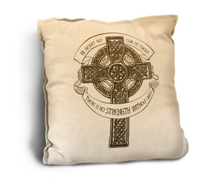 Celtic Cross Rustic Pillow