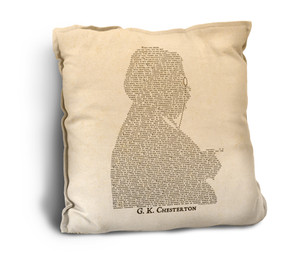 G.K. Chesterton Quote Rustic Pillow G.K. Chesterton Quote Rustic Pillow