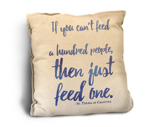 Just Feed One Rustic Pillow Just Feed One Rustic Pillow