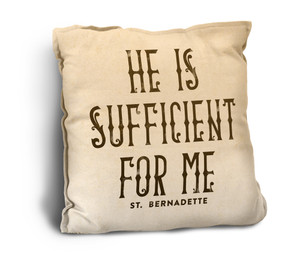 He is Sufficient Rustic Pillow