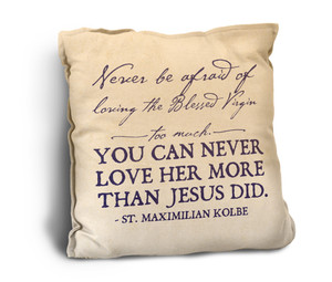Loving the Blessed Virgin Rustic Pillow Loving the Blessed Virgin Rustic Pillow