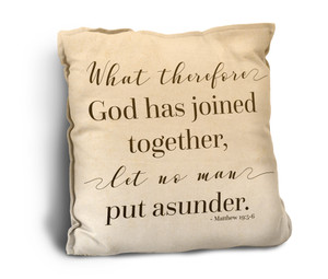 What God Has Joined Rustic Pillow What God Has Joined Rustic Pillow