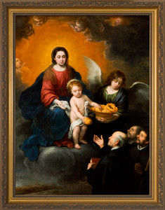 The Infant Christ Distributing Bread to Pilgrims by Murillo - Gold Framed Art The Infant Christ Distributing Bread to Pilgrims by Murillo - Gold Framed Art