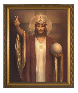 Christ the King by Chambers Restored - Gold Framed Art Christ the King by Chambers Restored - Gold Framed Art