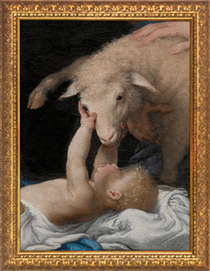 Adoration of the Shepherds (Detail) by Lorenzo Lotto - Gold Framed Art Adoration of the Shepherds (Detail) by Lorenzo Lotto - Gold Framed Art