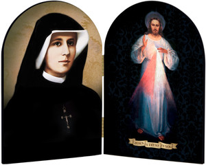 St. Faustina - Divine Mercy Arched Diptych St. Faustina - Divine Mercy Arched Diptych