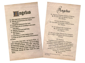 Latin-English Angelus Holy Card Latin-English Angelus Holy Card