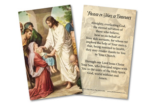 Prayer in Times of Epidemics Holy Card