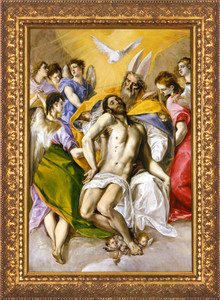 The Trinity by El Greco - Gold Framed Art The Trinity by El Greco - Gold Framed Art
