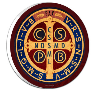 Benedictine Medal Emblem Outdoor Plaque Benedictine Medal Emblem Outdoor Plaque