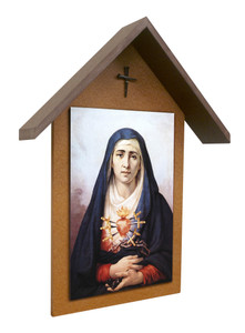 Sorrowful Mother Simple Poly Wood Outdoor Shrine Sorrowful Mother Simple Poly Wood Outdoor Shrine