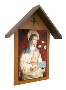 St. Clare Simple Poly Wood Outdoor Shrine St. Clare Simple Poly Wood Outdoor Shrine