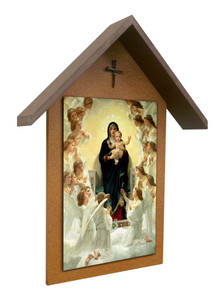 Queen of the Angels Simple Poly Wood Outdoor Shrine Queen of the Angels Simple Poly Wood Outdoor Shrine