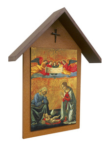 Nativity by Ghirlandaio Simple Poly Wood Outdoor Shrine Nativity by Ghirlandaio Simple Poly Wood Outdoor Shrine