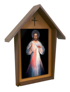 Vilnius Divine Mercy Deluxe Poly Wood Outdoor Shrine Vilnius Divine Mercy Deluxe Poly Wood Outdoor Shrine