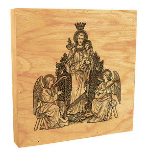 St. Joseph Woodcut Rustic Box Art St. Joseph Woodcut Rustic Box Art