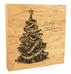 "Merry Christmas" with Tree Rustic Box Art "Merry Christmas" with Tree Rustic Box Art