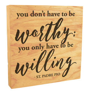 "You Only Have to be Willing" Rustic Box Art 