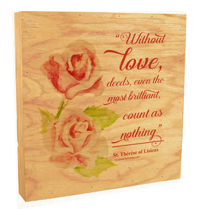 St. Therese of Lisieux Rose Rustic Box Art St. Therese of Lisieux Rose Rustic Box Art