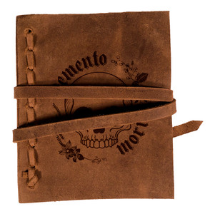 "Memento Mori" Skull Rustic Leather Journal "Memento Mori" Skull Rustic Leather Journal