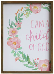 "I Am A Child of God" Framed Wall Decor