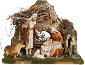 Holy Family In Stable Nativity