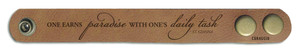 "One Earns Paradise" Rustic Leather Bracelet "One Earns Paradise" Rustic Leather Bracelet