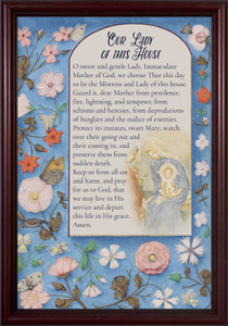 Our Lady of this House - Cherry Framed Art Our Lady of this House - Cherry Framed Art