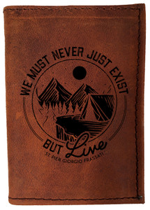 "Live" Tri-Fold Leather Wallet