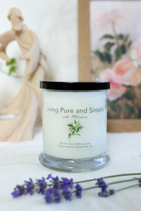 "Living Pure and Simple with Philomena" Scent Free Soy Candle