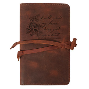 "I Will Spend My Heaven" Rustic Leather Journal Cover "I Will Spend My Heaven" Rustic Leather Journal Cover