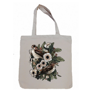 CORAGGIO Lilies & Sparrows Tote Bag CORAGGIO Lilies & Sparrows Tote Bag
