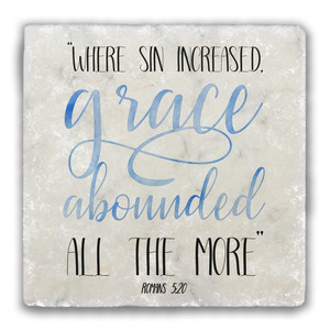 "Where Sin Increased" Tumbled Stone Tile