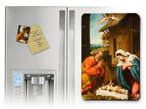 Nativity with Reaching Jesus Magnet Nativity with Reaching Jesus Magnet