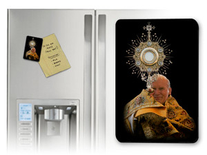 St. John Paul II with Monstrance Magnet