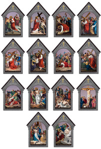 St. Peter's Indoor Outdoor Stations of the Cross Aluminum Shrine Prints (Set of 14) St. Peter's Indoor Outdoor Stations of the Cross Aluminum Shrine Prints (Set of 14)