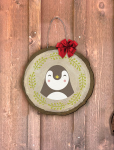 Penguin Log End Door Hanger Penguin Log End Door Hanger