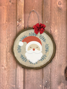 Santa Log End Door Hanger Santa Log End Door Hanger